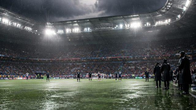 Severe Weather Interrupts FIFA World Cup Clash Between France and Iraq